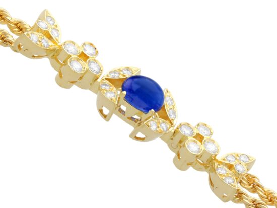 Sapphire Diamond Bracelet Angled View