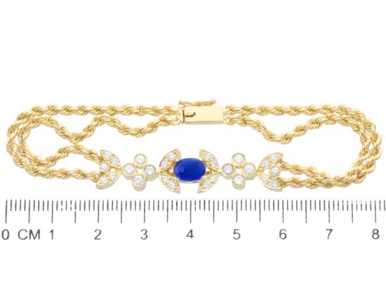 Sapphire Diamond Bracelet Measurement View