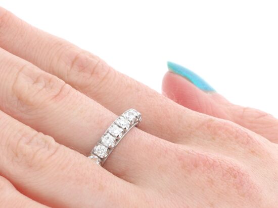 Diamond Full Eternity Ring UK on hand