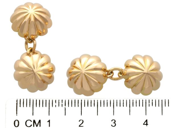 gold cufflinks size