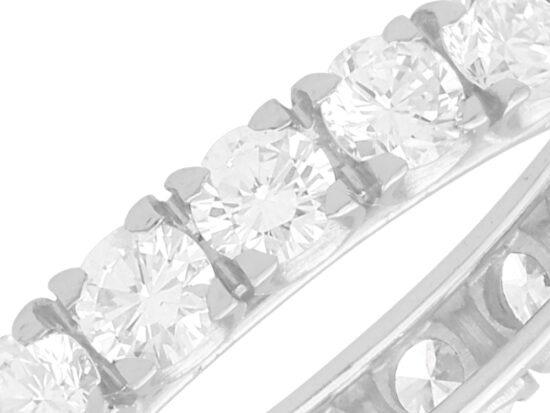 Full Diamond Eternity Band Platinum close up