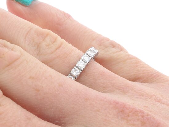 Full Diamond Eternity Band Platinum on hand