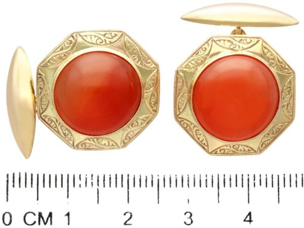 carnelian cufflink size