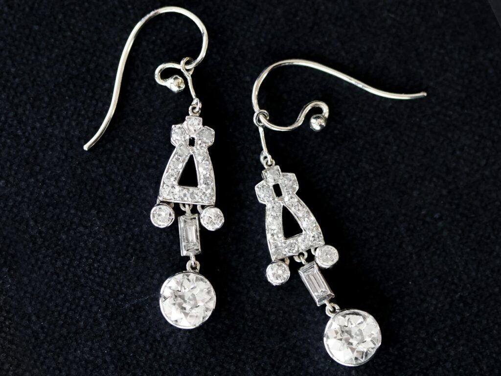 antique Art Deco drop earrings