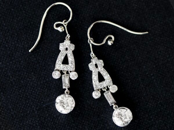 antique Art Deco drop earrings