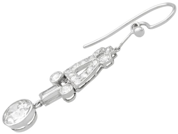 Art Deco diamond drop earring