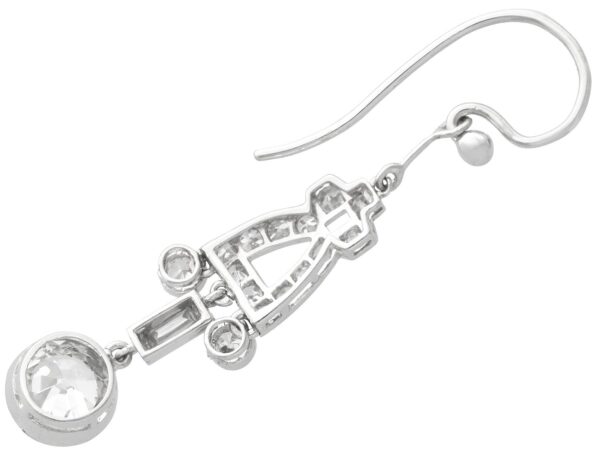 back of Art Deco diamond drop earring