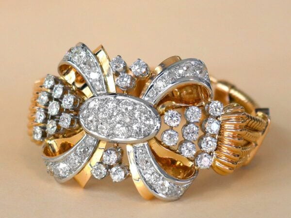 yellow gold art deco bracelet