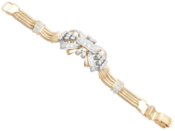 opened gold art deco bracelet