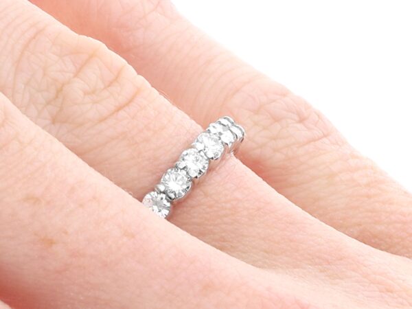 French Diamond Eternity Ring on hand
