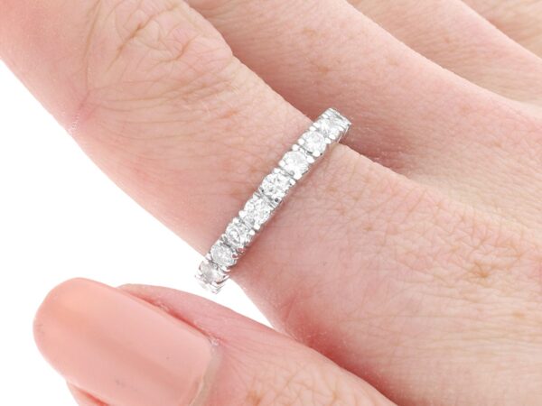 1.4 Carat Diamond Eternity Ring on finger