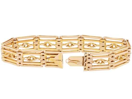 Gold Bracelet Clasp Open