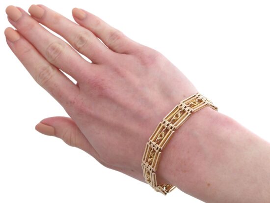 Gold Bracelet On Wrist