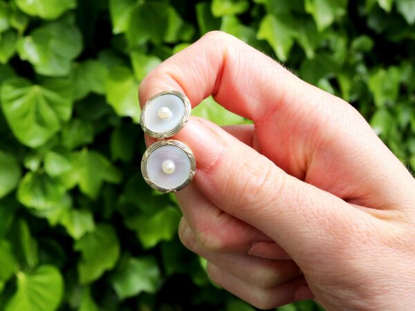 Tiffany and Co Pearl Cufflink outside