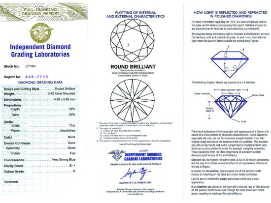 Independent Grading Card