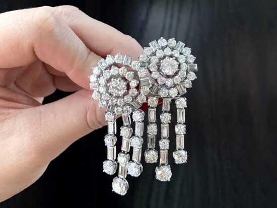 Diamond Drop Earrings Product Shot