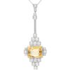 Antique Citrine Pendant Front Detail