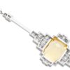 Rectangular Citrine Centre Stone Reverse