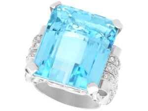 Large Aquamarine Cocktail Ring