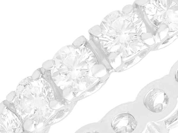 Full Diamond Eternity Ring White Gold close up