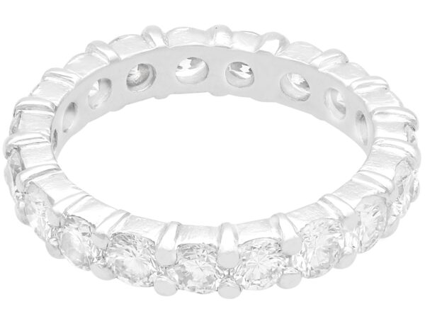 Vintage Diamond Claw Set Full Eternity Ring in platinum