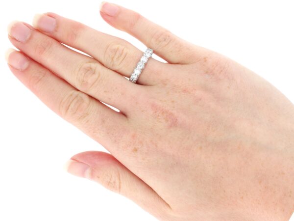 wearing Size L Diamond Eternity Ring