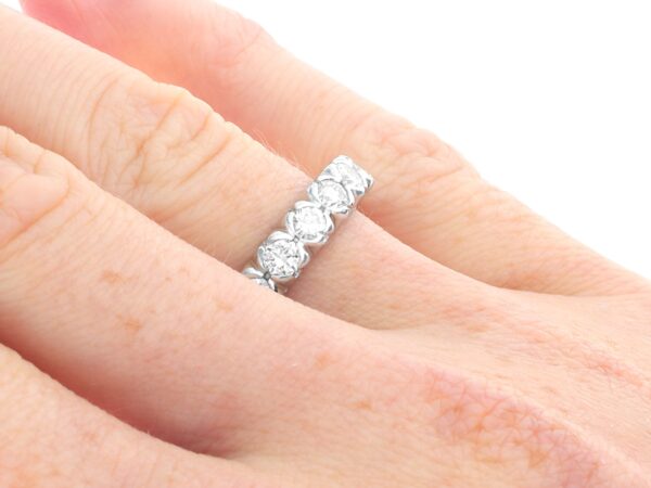 Size L Diamond Eternity Ring on hand