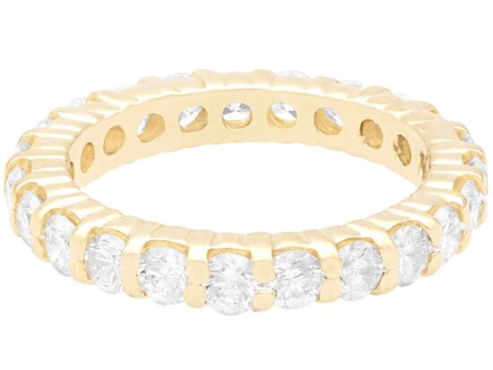 Diamond Eternity Ring Size H 1/2 in yellow gold