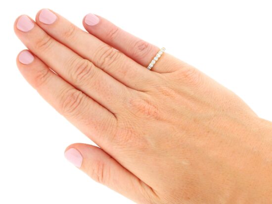 wearing Diamond Eternity Ring Size H 1/2