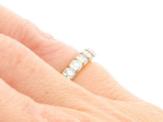 Diamond Eternity Ring Size H 1/2 wearing