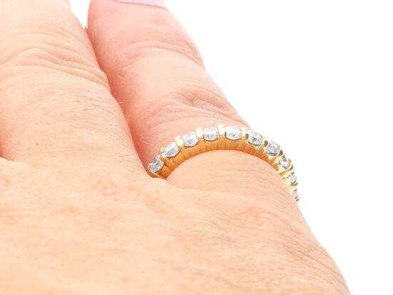 Diamond Eternity Ring Size H 1/2 on finger