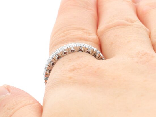 Diamond Eternity Ring Size N on finger