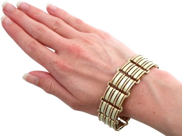 Rose Yellow Gold Bracelet On Wrist