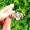 Antique Bug Brooch with Gems outside