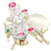 Antique Bug Brooch with Gems side
