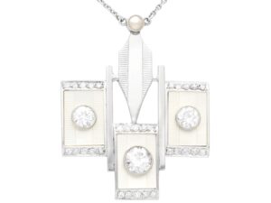 Mother of Pearl and Diamond Necklace