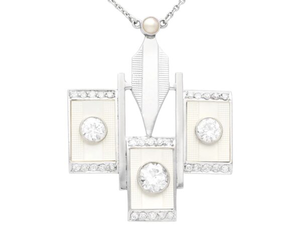 Mother of Pearl and Diamond Necklace