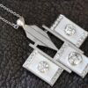 Mother of Pearl and Diamond Necklace White Gold