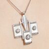 wearing a Mother of Pearl Necklace Art Deco Style