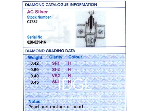grading report card for mother of pearl necklace