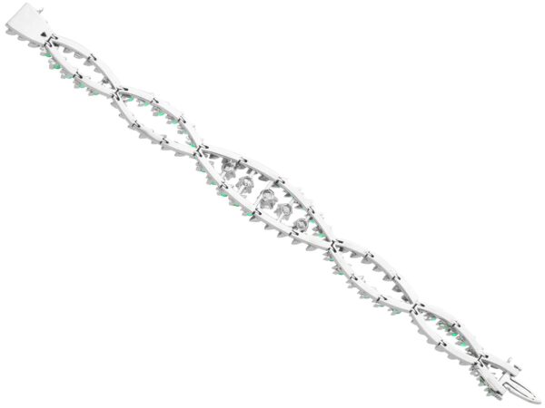 Emerald Diamond Bracelet Reverse