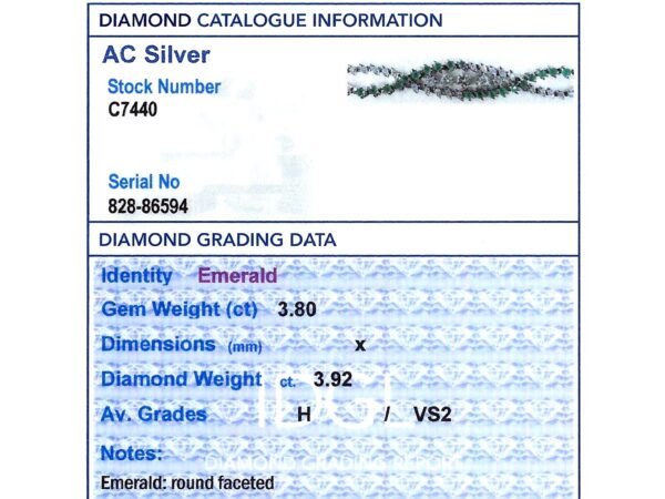 Diamond Grading Certificates With Bracelet