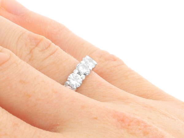 white gold eternity ring for women on finger