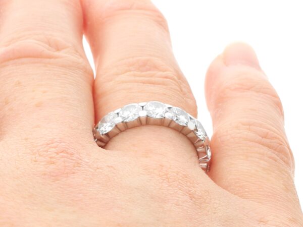 wearing white gold eternity ring for women