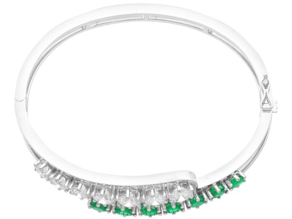 Vintage Emerald and Diamond Bangle