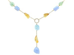 Vintage Gemstone Necklace Front Detail
