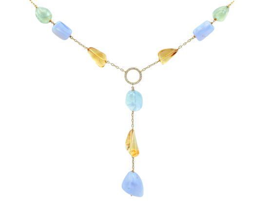Vintage Gemstone Necklace Front Detail