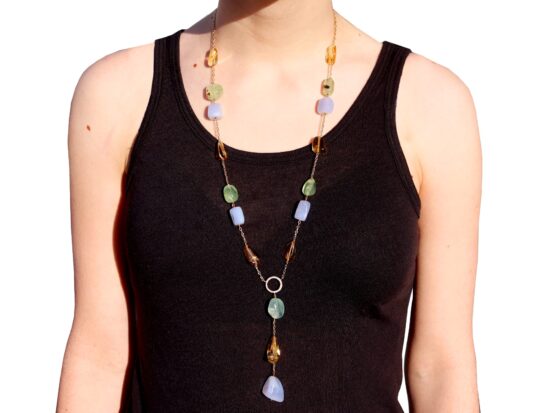 Long Gold Necklace Styling Shot