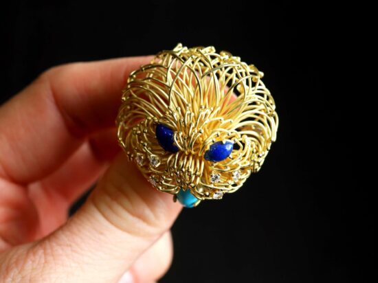 lapis lazuli brooch