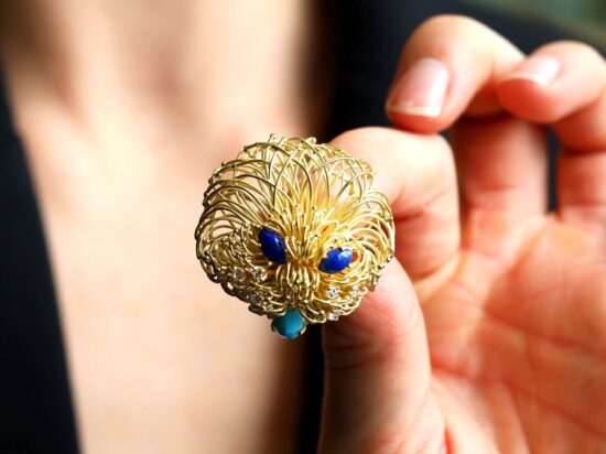 lapis lazuli brooch
